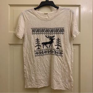 Free People Embroidered Moose Tee🌲🦌